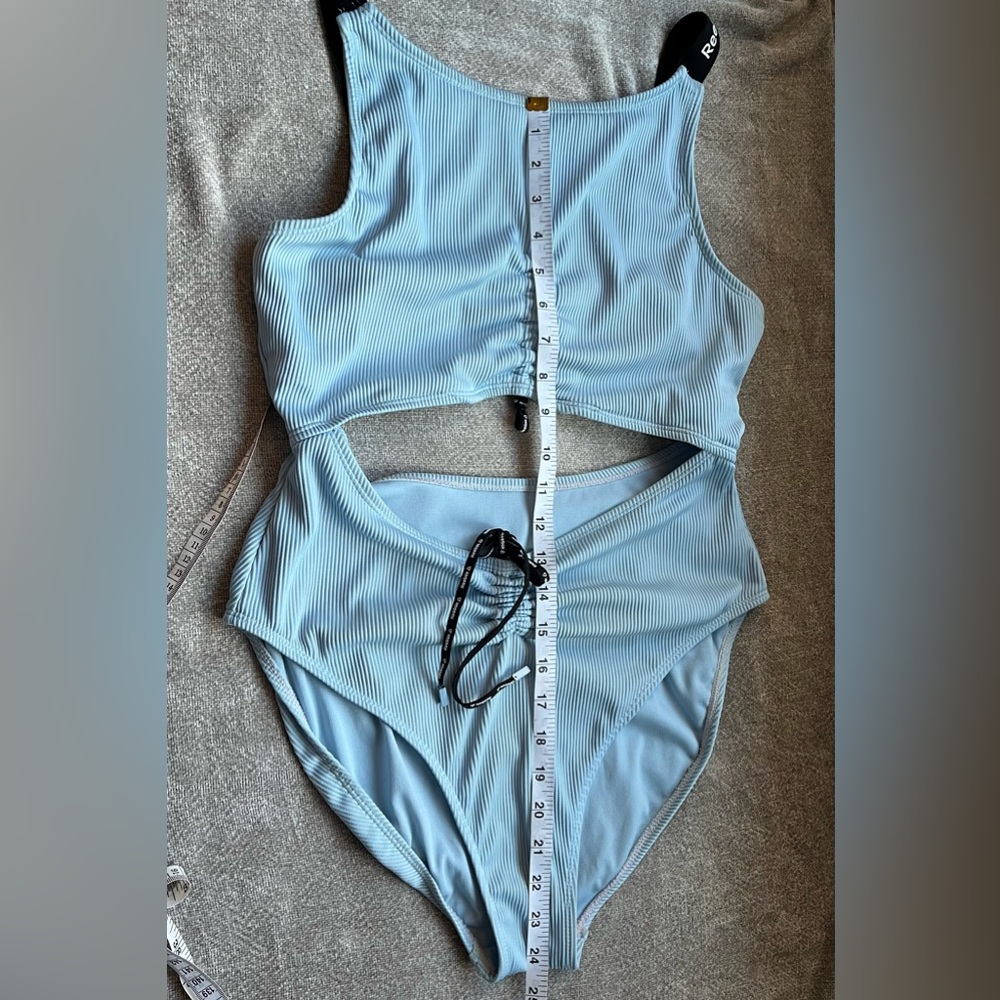 — 2/$5 — Reebok Drawstring Cutout One-Piece Racerback Swimsuit - Picture 10 of 16